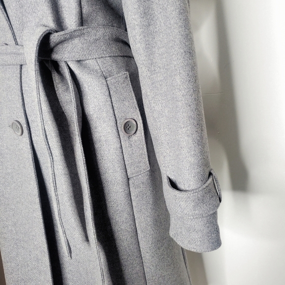 Cinzia Rocca Due | Virgin Wool Belted Coat with Notch Collar - Picture 4 of 12